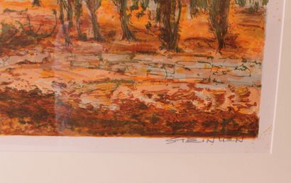 null SET OF LITHOGRAPHS framed, including : 

- Gérard BARTHÉLÉMY (1927-2016)

Landscape...