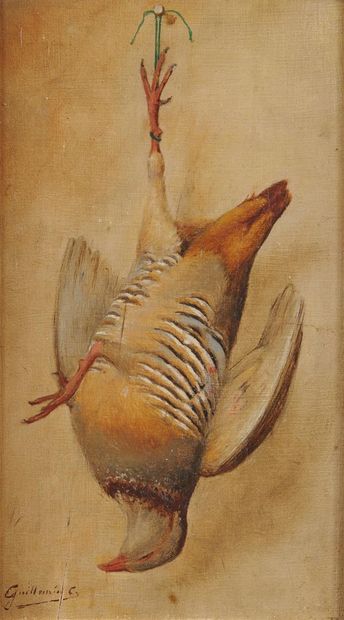 null Claude GUILLEMINET (1821-c.1866)

Trophy of red partridge

Oil on panel, signed...