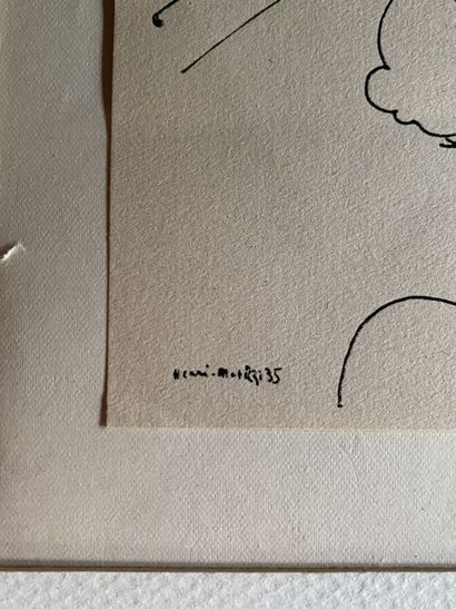 null D'après Henri MATISSE 

Le modèle 

Lithographie, signée en bas à gauche. 

26,5...