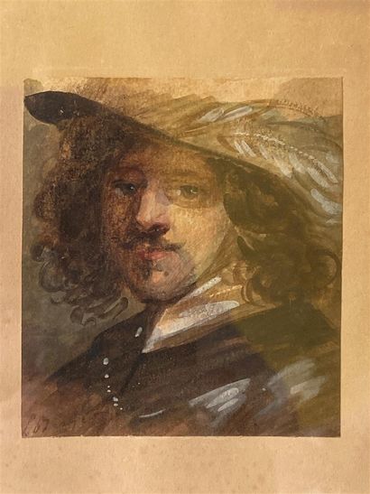 null THE ABERGER ? - Follower of Rembrandt 

Self-portrait.

The cithar player.

Pair...