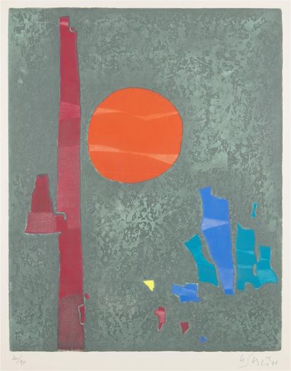 null Gustave SINGIER (1909-1984)

Abstract composition

Lithograph in color, signed...