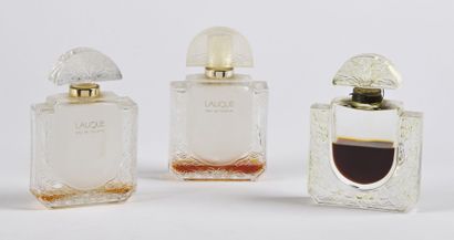 null CRISTAL LALIQUE

Lot de trois flacons de parfum modèle « Chèvrefeuille », 1992,...