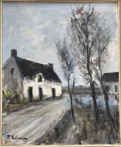 null Jean-Pierre RÉMON (1928)

Vue de maisons dans un paysage hivernal 

Huile sur...