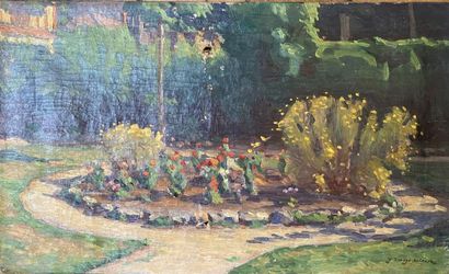 null Germain RAINGO-PELOUSE (1893-1963)

Vue d'un jardin

Huile sur toile, signée...