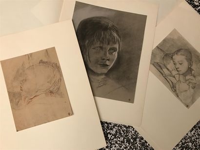 null LOT of six prints after Gustave COUBERT, Sonia DELAUNAY, Cornelis DE VOS.
