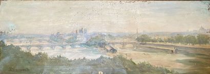 null School of the XXth century 

Notre Dame de Paris 

Oil on canvas, signed lower...