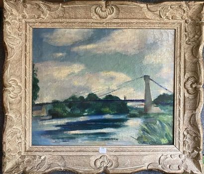 null D'après Henri OTTMANN (1877-1927)

Paysage au pont

Huile sur toile, signée...