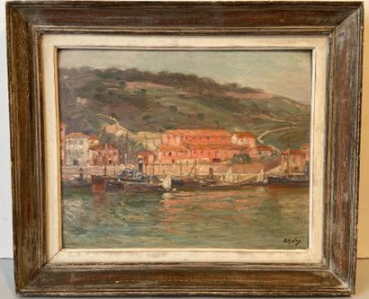 null Emilio GOLA (1851-1923)

Vue d'un port.

Huile sur isorel dans un cadre en bois.

Dimensions...