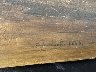 null Joseph DUCKORT, XIXe siècle

Bord de rivière animée. 

Huile sur panneau, signée...
