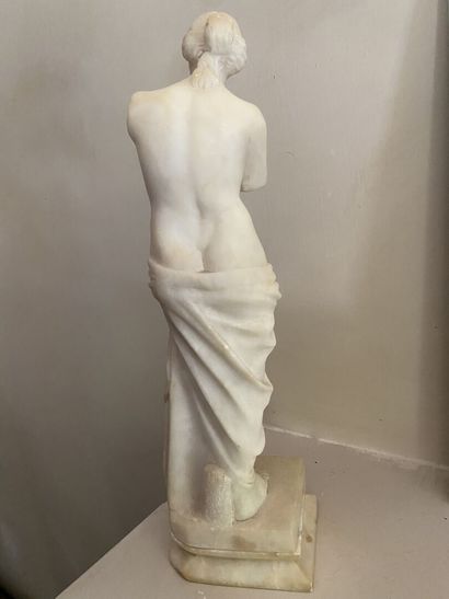 null Statue en marbre représentant la Vénus de Milo. 

Reproduction des années 1950....