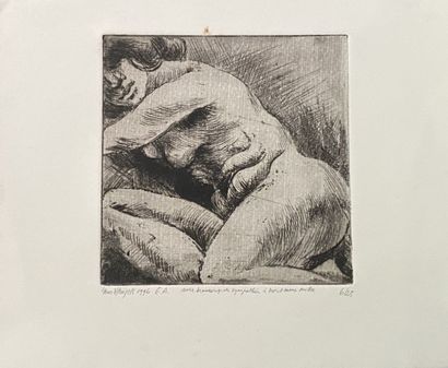 null Hans Vleugels (20th century)

Female nude

Print, signed lower left, dated 1996,...