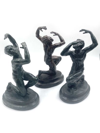 null Emmanuel André CAVACOS (1885-1976) 

Trois danseurs nus

Épreuves en bronze...