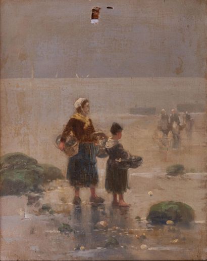 null École française du XIXe siècle 

La pêche

Huile sur toile

41 x 32,5 cm 

Accidents...