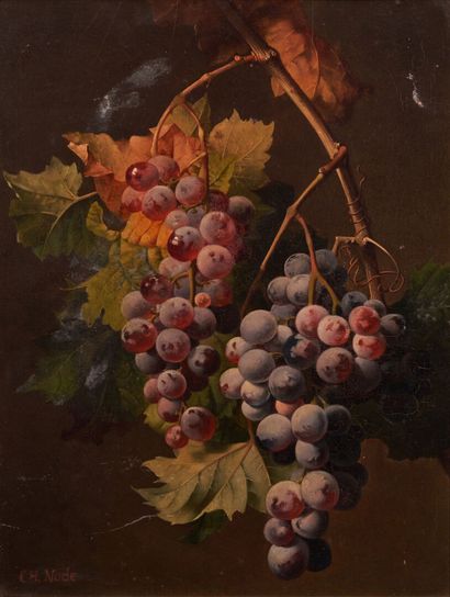 null D'après Charles NODE (1811-1886)

Nature morte à la grappe de raisin

Huile...