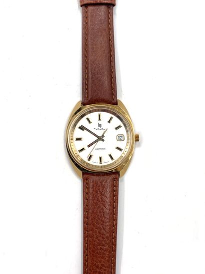 null LIP
"Watch of General De Gaulle
No. 00295 A
Steel and gilt metal wristwatch....