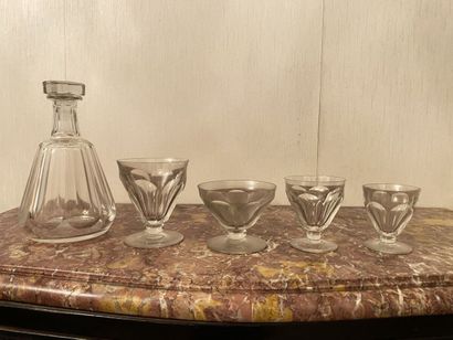 null BACCARAT
Part of glass service, model Talleyrand including: 
-two decanters...