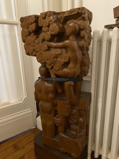 null Guy-Charles REVOL (1912-1991)
Sans titre
Bas relief en bois sculpté. Signé sur...