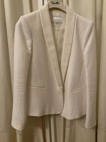 null Louis Ferraud 
Long black suit jacket. Size 38.

Guy Laroche 
A pink and white...