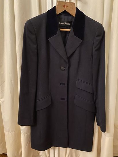 null Louis Ferraud 
Long black suit jacket. Size 38.

Guy Laroche 
A pink and white...
