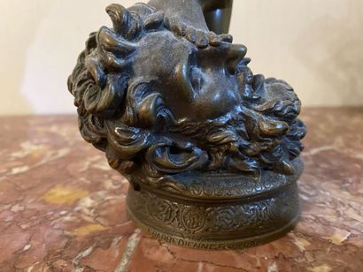 null Antonin MERCIE (1845-1916)
David 
Proof in bronze with brown patina signed A.Mercier,...