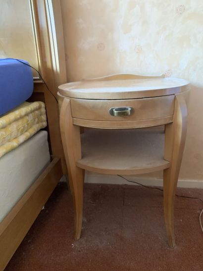 null BEDROOM FURNITURE including a chest of drawers, a dressing table, a wood bed...