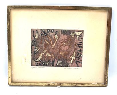 null XXth century SCHOOL
Abstract composition
Engraving, artist's proof signed lower...
