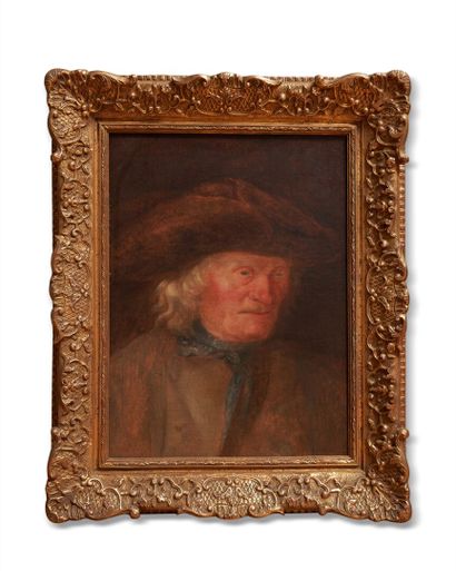 null Ecole ANGLAISE du XVIIIème siècle
Portrait de paysan
Portrait de son épouse
Paire...