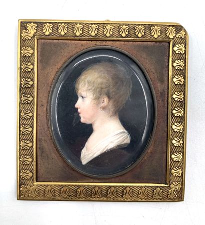 null Charles Guillaume BOURGEOIS (1759-1832)
Miniature représentant un portrait d'enfant
Gouache...