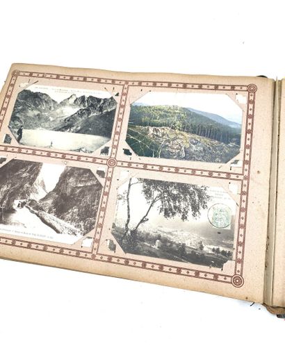 null Album of about 450 postcards including views of France: Mont Blanc, Alps, French...