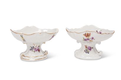 MEISSEN
Two small oval porcelain cups resting...