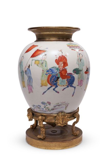 China
Porcelain ginger pot with polychrome...
