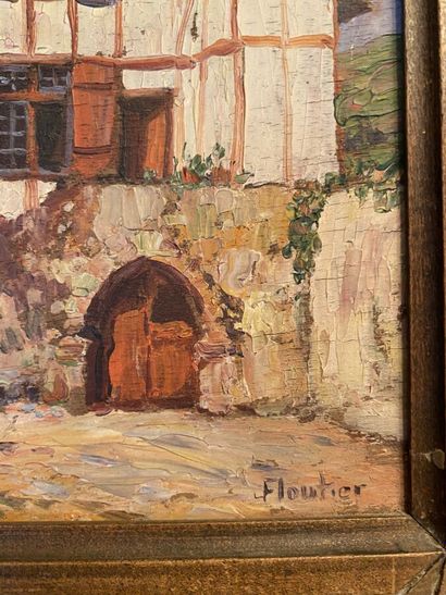 null Louis FLOUTIER (1882-1936)
Maison basque 
Huile sur panneau, signée en bas à...