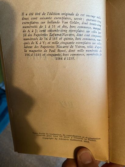 null CÉLINE (Louis-Ferdinand)
Féerie pour une autre fois, Paris, nrf, Gallimard,...