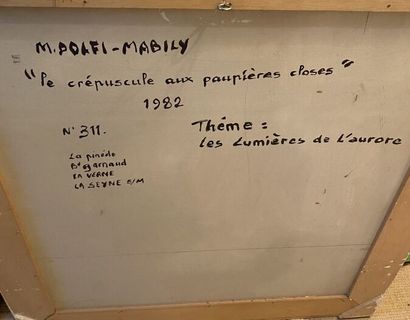 null Michèle DOLFI-MABILY (XXe)
Le crépuscule aux paupières closes, 1982
Huile sur...