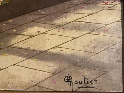 null A. GAUTHIER (XXe) 
Vue de la riviera
Huile sur toile, signée en bas à droite
50...