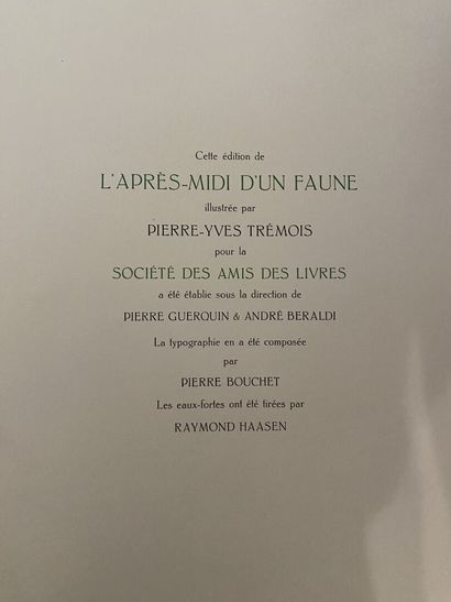 null MALLARMÉ (Stéphane) and Pierre-Yves TREMOIS 
L'Après-midi d'un faune and Suite...