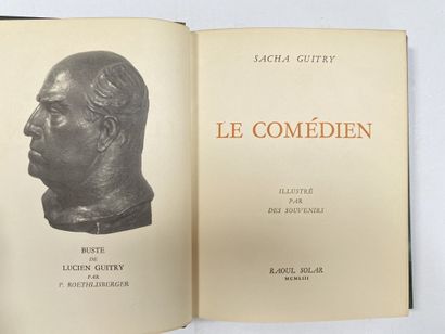 null Set of bound and stapled works including: 
- Sacha GUITRY, Le comédien, Raoul...