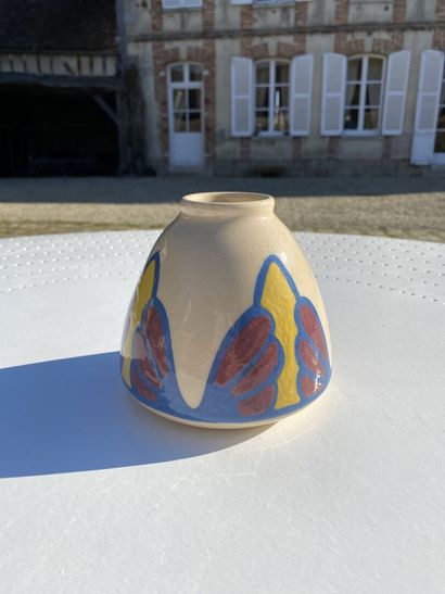 null Simone LARRIEU (1912-1966) 
Petit vase de forme ovoïde en céramique à décor...