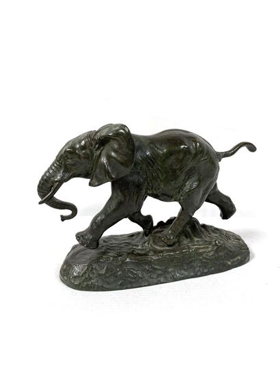 null After Antoine-Louis BARYE (1795 - 1875)
Elephant of Senegal
Bronze proof with...