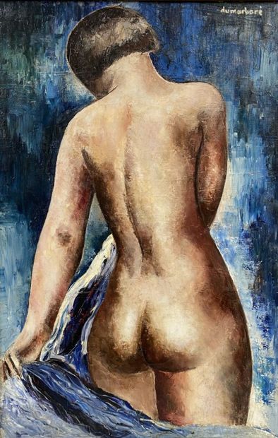 null Jean DU MARBORÉ (1896-1933)
Femme nue de dos 
Huile sur toile, signée en haut...