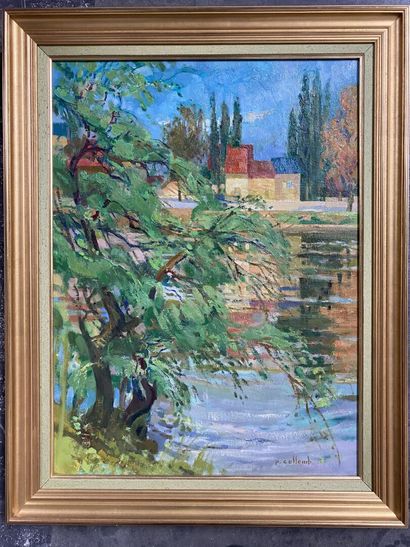 null Paul COLLOMB (1921-2010) 
Banks of the Oise
Oil on canvas, signed lower right....