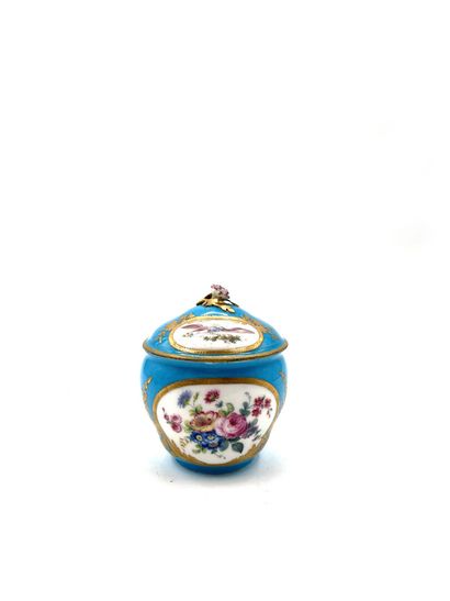 null Sèvres (kind of)
Covered sugar pot with polychrome decoration of birds on a...