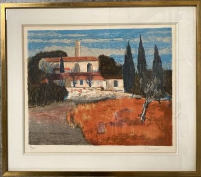 null Pierre BISIAUX (1924-2005)
House in the South of France
Lithograph, signed lower...