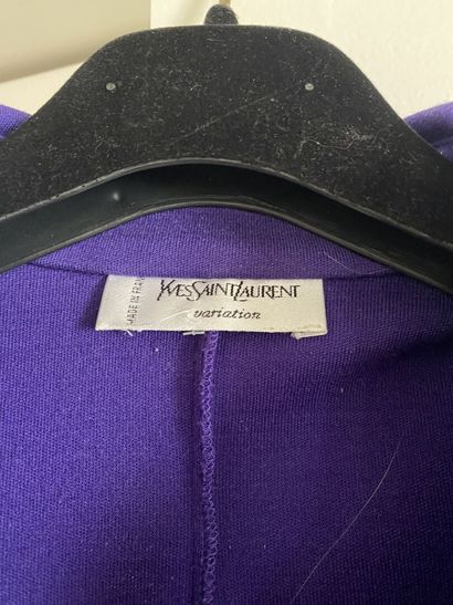 null YVES SAINT LAURENT
Long straight purple dress with buttons. 
Size M - L approx....