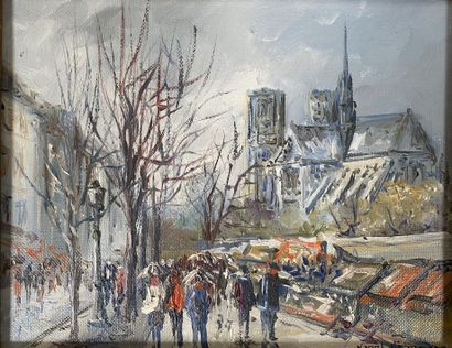 null Yann LEFRANÇOIS (1944)
Glade; Notre Dame de Paris
Two oils on canvas, signed....
