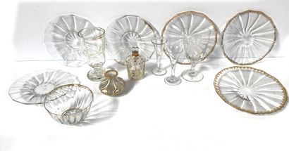 null SET OF GLASSES including six bowls, two liqueur glasses, two stemmed glasses,...