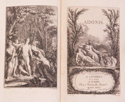 null [FRÉRON & COLBERT d'ESTOUTEVILLE] Adonis. London and Paris, Musier, 1775. In-8,...