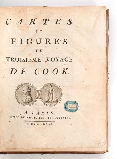 null COOK. Cartes et figures du troisième voyage de Cook. Paris, De Thou, 1785. In-4,...