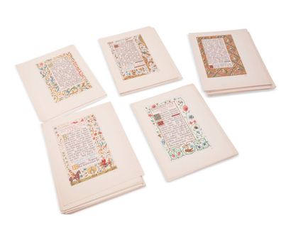 null RELIGIOUS BOOK. NOUVELLES HEURES ET PRIÈRES composed in the style of manuscripts...