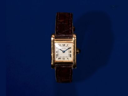 null CARTIER, MUST collection, "TANK" model
Ladies' wristwatch, square-shaped watch...